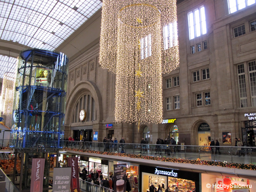 Главный зал лейпцигского вокзала