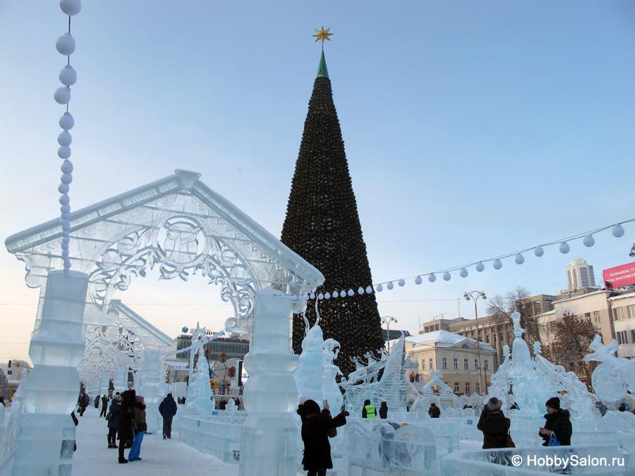 Ледовый городок в Екатеринбурге, фото