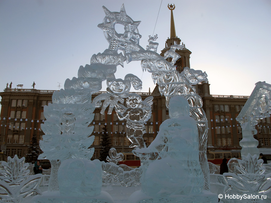 Ледовый городок в Екатеринбурге, фото