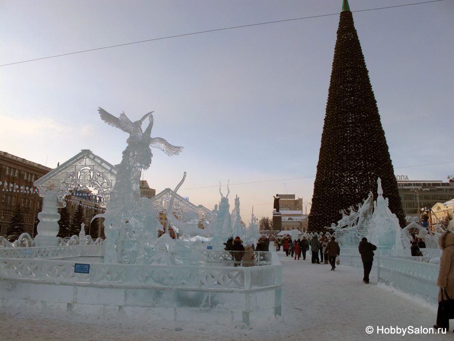 Ледовый городок в Екатеринбурге, фото